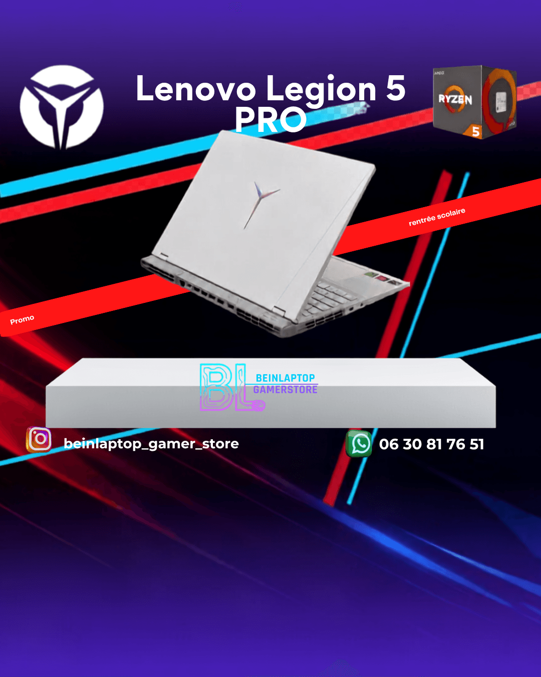 Lenovo Legion 5 Pro — Ryzen 5 · RTX 3060 · 16 Go