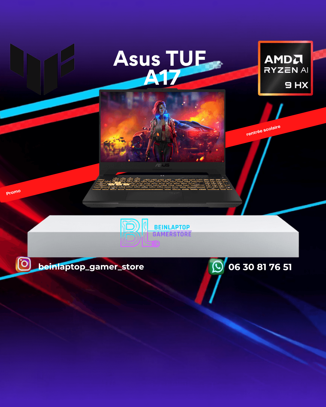 Asus Tuf A17 — Ryzen 7 · RTX 3070 TI · 16 Go