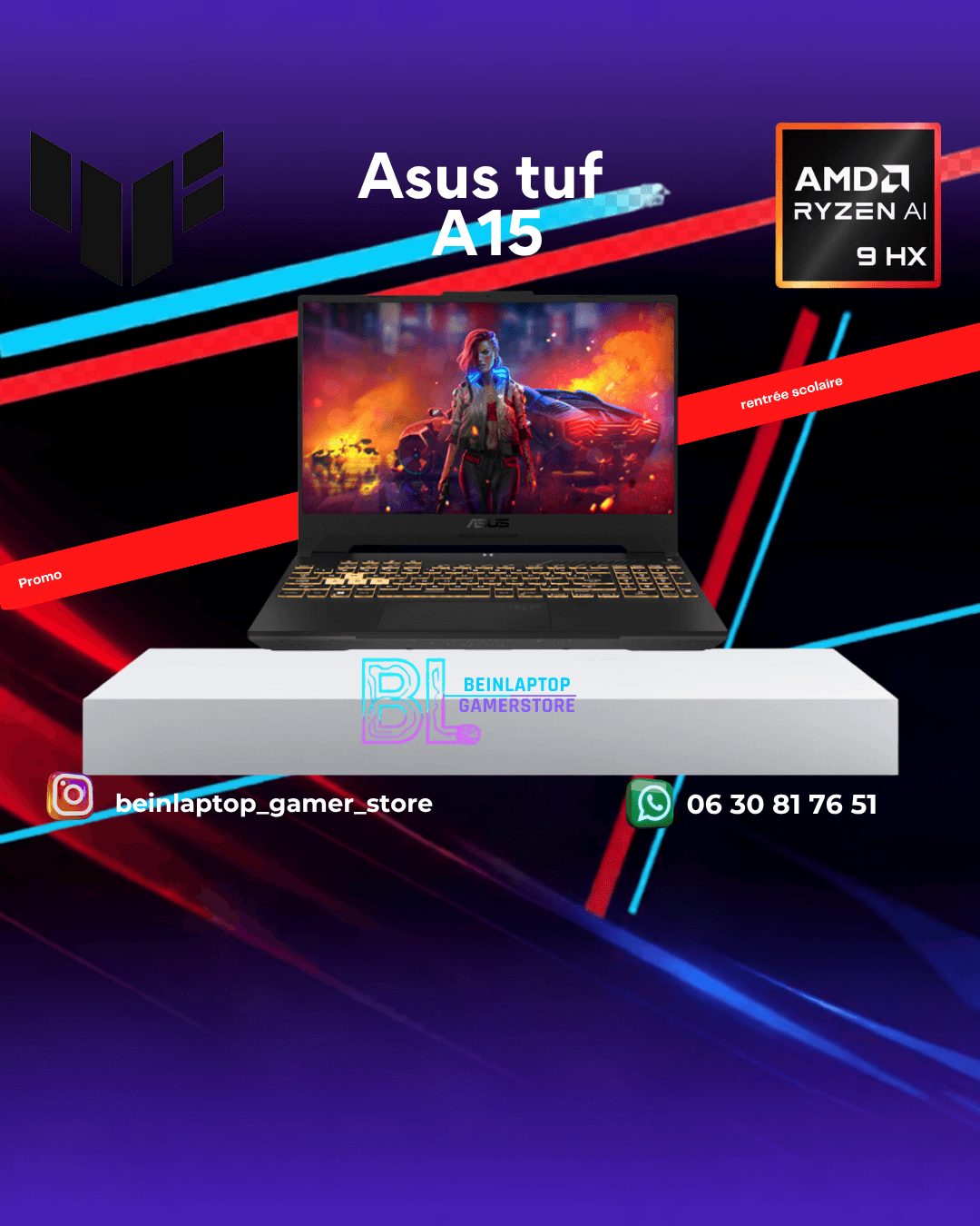 Asus TUF A17 — Ryzen 7 · RTX 3060 · 16 Go