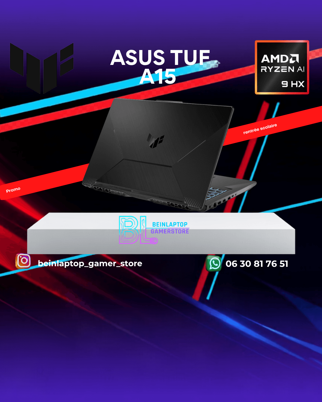 Asus TUF A 15 — Ryzen 7 · RTX 3060 · 16 Go