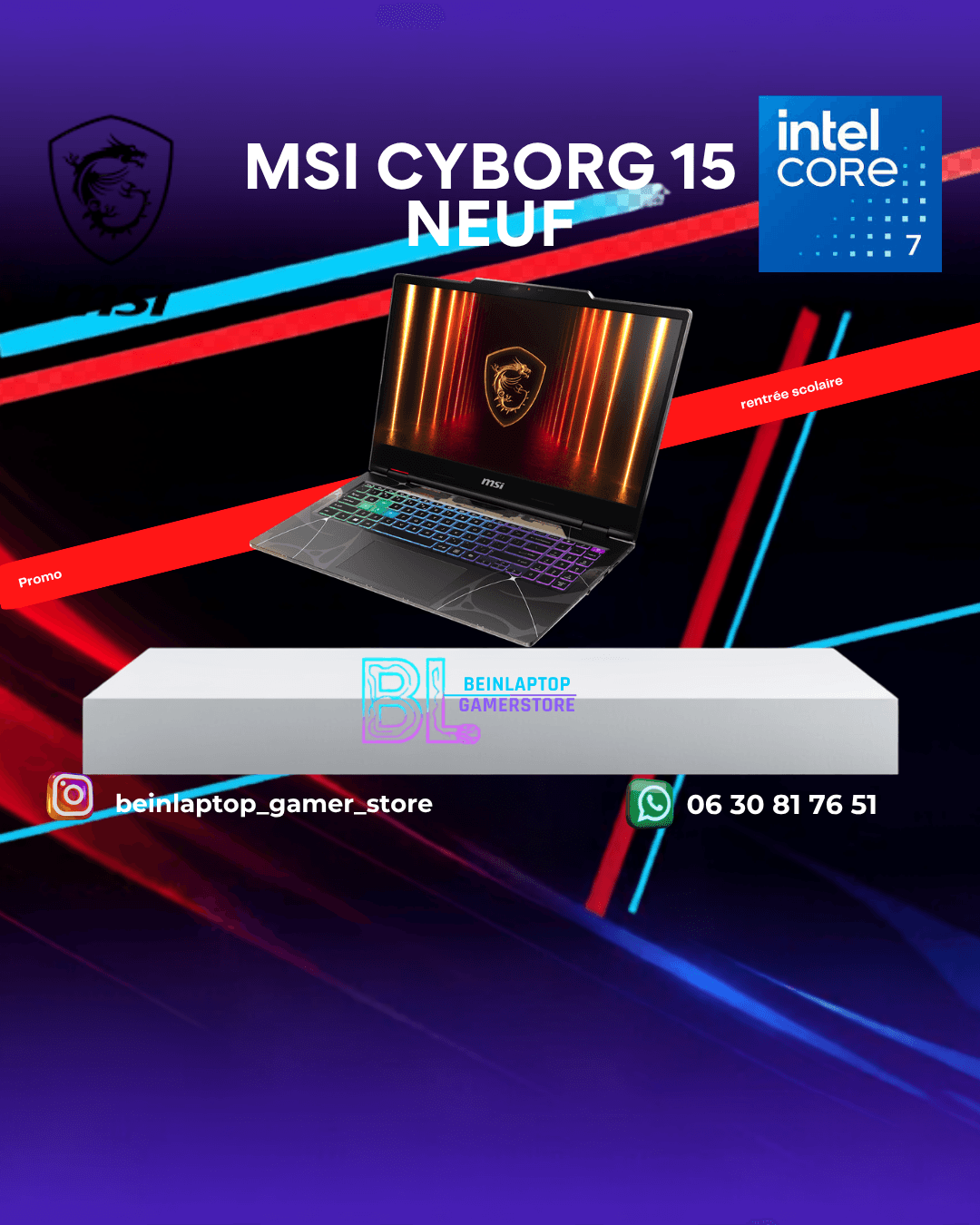 MSI Cyborg 15 — Intel Core 7 · RTX 5060 · 16 Go