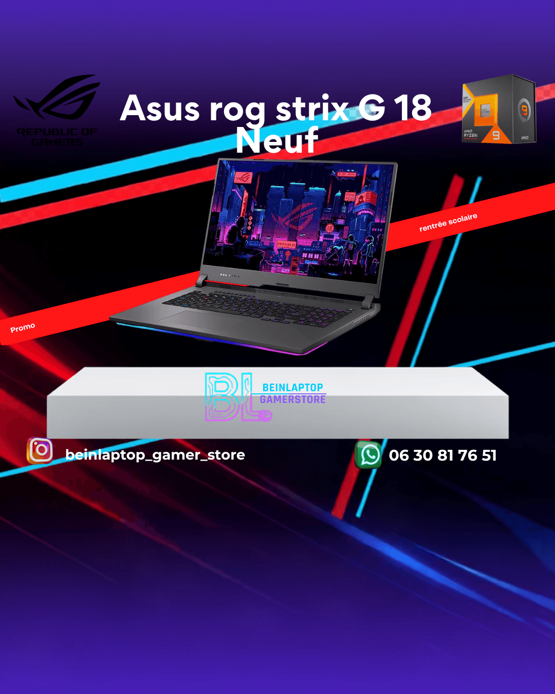 Asus Rog Strix G18 — Ryzen 9 · RTX 5060 · 32 Go