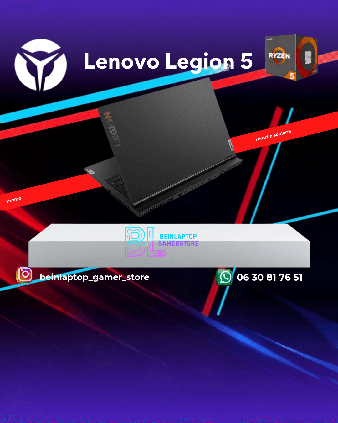 Lenovo Legion 5 — Ryzen 5 · RTX 3060 · 16 Go